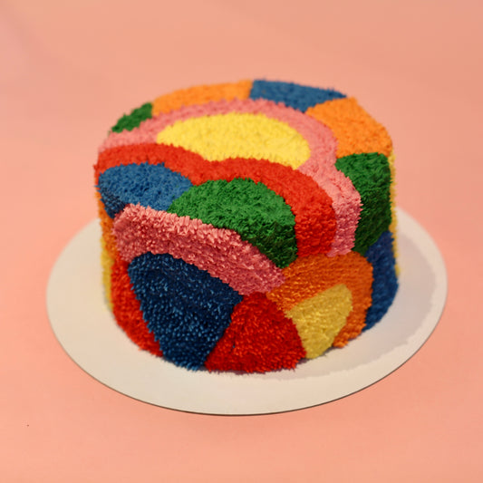 The Seb - Rainbow Shag Cake (low pile pattern) (LONDON ONLY)