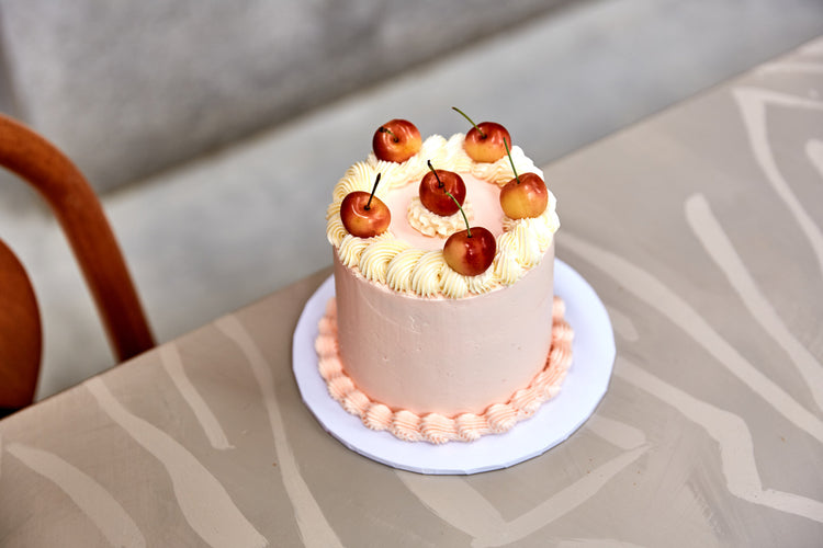 Pink and White Vanilla Cake with Berry Topping (LONDON ONLY)